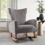 Trendy Order Plush Channel-Back Rocking Chair