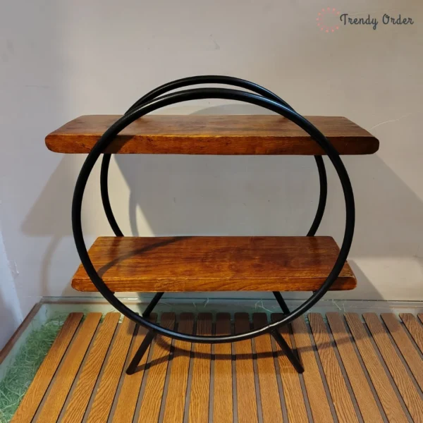 Circular Wooden Kitchen Organizer