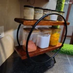 Circular Wooden Kitchen Organizer