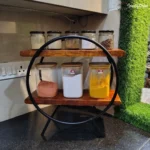 Circular Wooden Kitchen Organizer