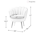 Petal Barrel Lounge Chair Modern Accent Chair