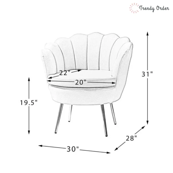 Petal Barrel Lounge Chair Modern Accent Chair Petal Barrel Lounge Chair Modern Accent Chair