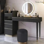 Luxe Black Vanity Set with LED Mirror