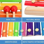 Colorful Wooden Guitar Xylophone for Kids