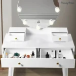 Ayrial Modern Vanity Set with 4 Drawers and Cushioned Stool