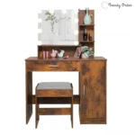 Dasher Vanity Set with Illuminated Mirror and Ample Storage