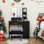 Dasher Vanity Set with Illuminated Mirror and Ample Storage