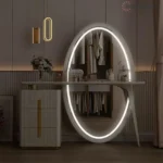 Febbas Illuminated Vanity Set with Full-Length Mirror & Stool