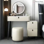 Contemporary Stone Vanity Set with LED Mirror and Storage