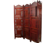 2-Panel Room Divider with Traditional Jali Design