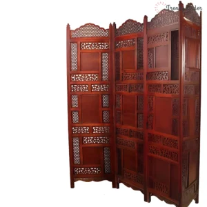 2-Panel Room Divider with Traditional Jali Design