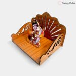 Wooden MDF Temple Platform with Sunburst Design