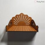 Wooden MDF Temple Platform with Sunburst Design