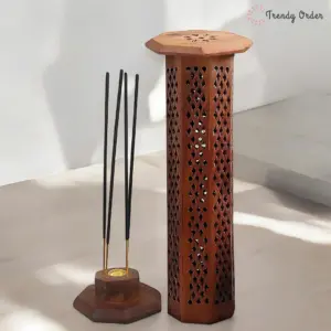 Wooden Tower Incense Holder Agarbatti Stand