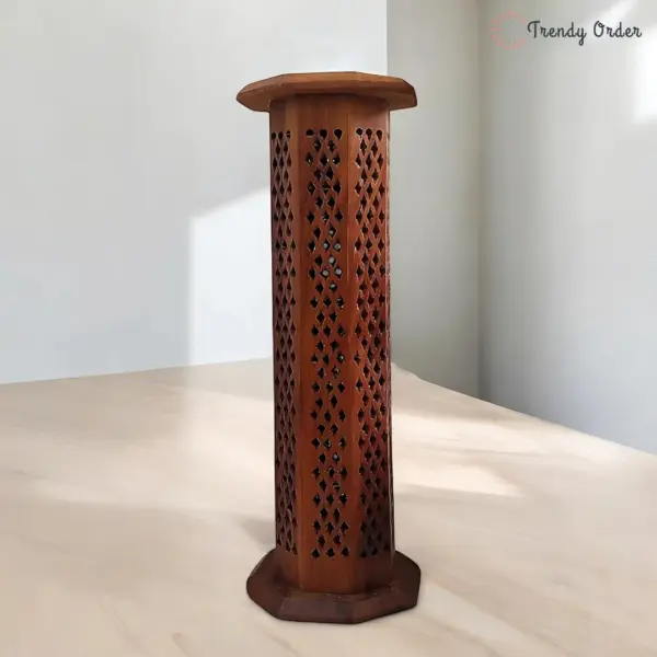 Wooden Tower Incense Holder