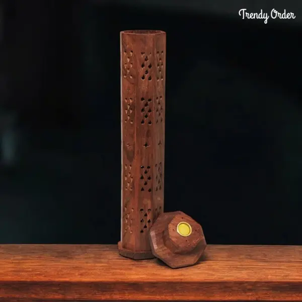 Wooden Tower Incense Holder