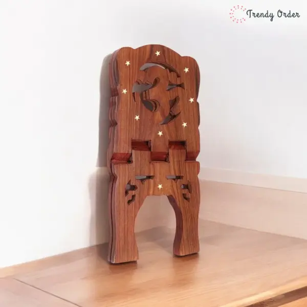 Wooden Folding Book Stand Handcrafted OM Design