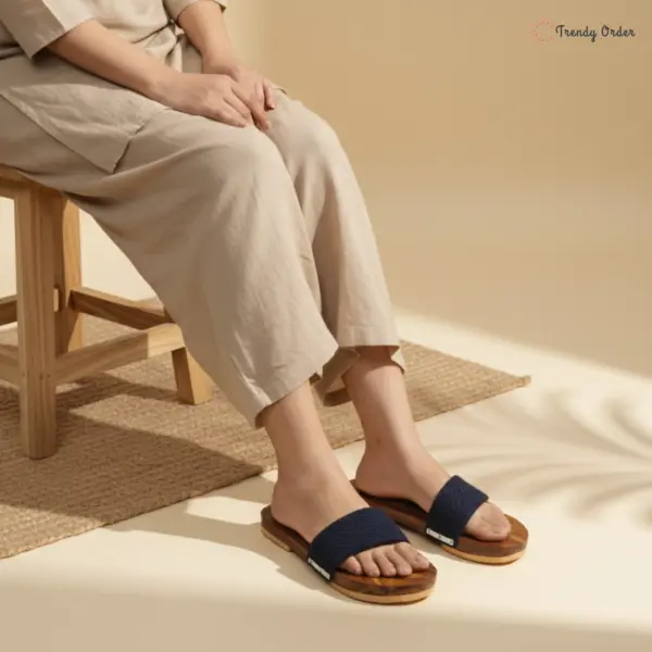 Wooden Khadau Flip-Flop