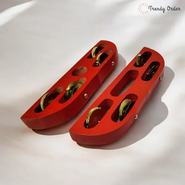 Wooden Khartal Manjira Set Wooden Khartal Manjira Set