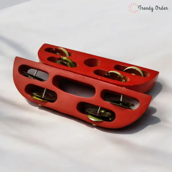 Wooden Khartal Manjira Set Wooden Khartal Manjira Set