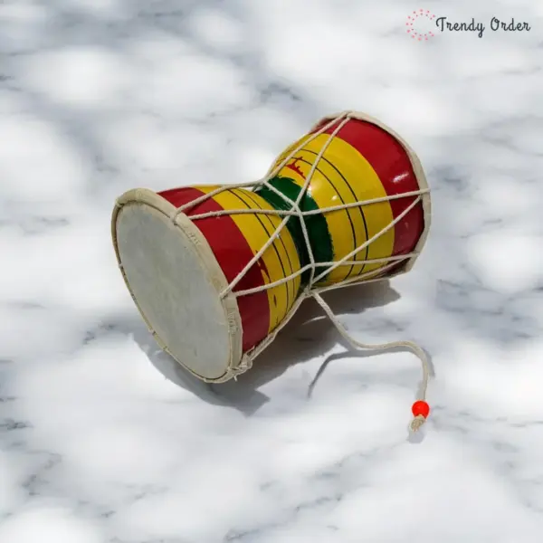 Wooden Shiva Damaru (6-Inch) for Bhajan and Pooja