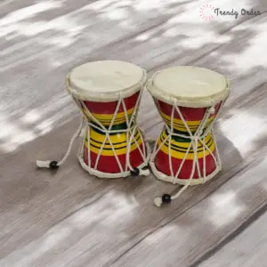 Wooden Damru Set