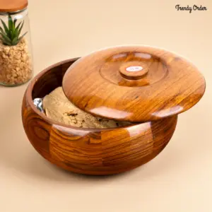 Wooden Chapati Box with Natural Finish