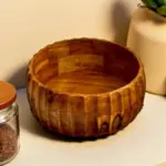 Petal Carved Wooden Chapati Box