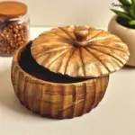 Petal Carved Wooden Chapati Box