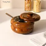 Wooden Storage Pot with Steel Liner