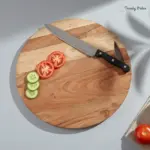 Round Acacia Wooden Chopping Board