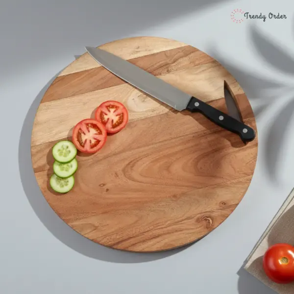 Round Acacia Wooden Chopping Board