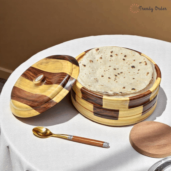 Mango Wood Roti Box Mango Wood Roti Box