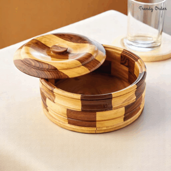 Mango Wood Roti Box Mango Wood Roti Box