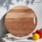 Round Acacia Wooden Chopping Board