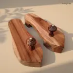 Sagwan Teak Wood Khadau Paduka