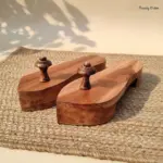 Sagwan Teak Wood Khadau Paduka