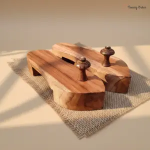 Sagwan Teak Wood Khadau Paduka
