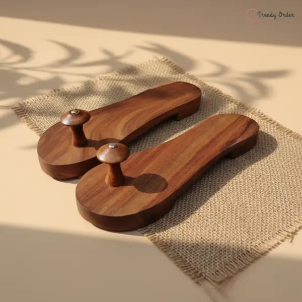 Heeled Traditional Wooden Khadau Heeled Traditional Wooden Khadau