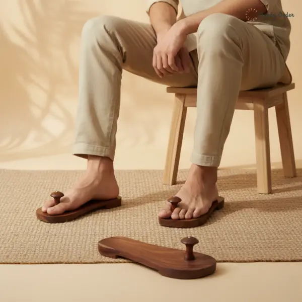 Heeled Traditional Wooden Khadau