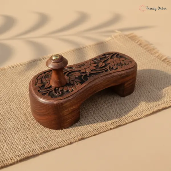 Floral Carved Wooden Khadau