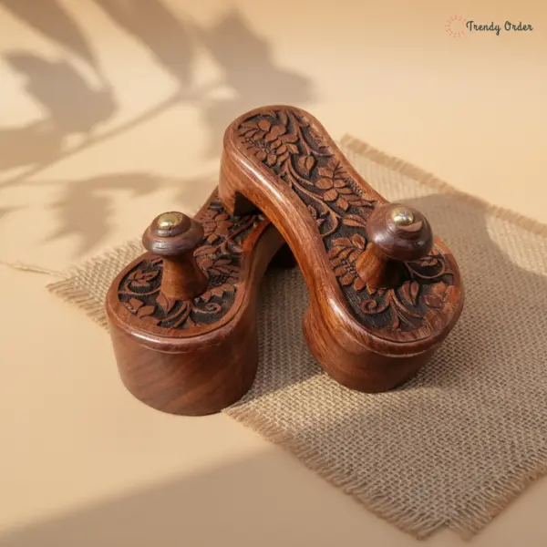 Floral Carved Wooden Khadau