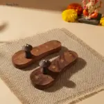 Pooja Khadau Paduka with Brass Stars