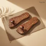 Heeled Foot Shape Wooden Khadau