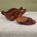 Miniature Trolley Wooden Coaster Set