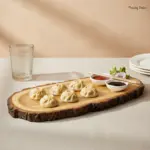 Oval Wooden Bark Serving Platter
