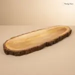 Oval Wooden Bark Serving Platter