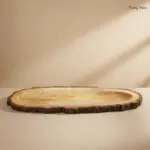 Oval Wooden Bark Serving Platter