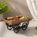 Wooden Cart Serving Platter