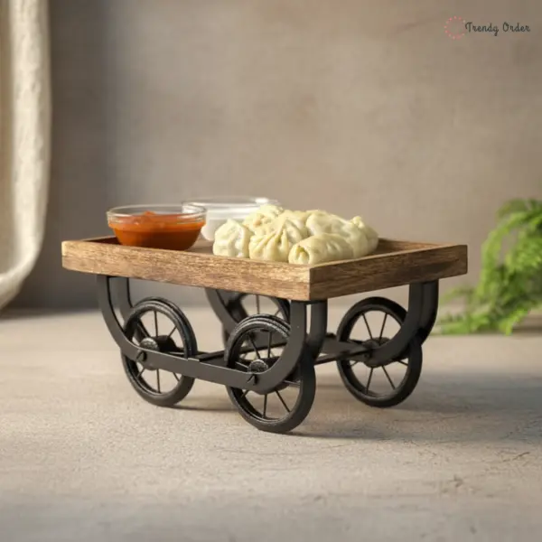 Wooden Cart Serving Platter